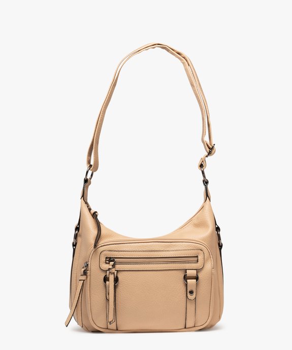 Sac besace à multipoches zippées femme vue1 - GEMO (ACCESS) - GEMO