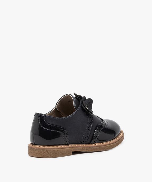 Derbies fille sans lacets à empiècements vernis vue4 - GEMO (ENFANT) - GEMO