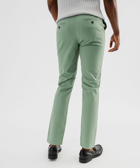 Pantalon chino coupe Slim en coton homme vue3 - GEMO 4G HOMME - GEMO