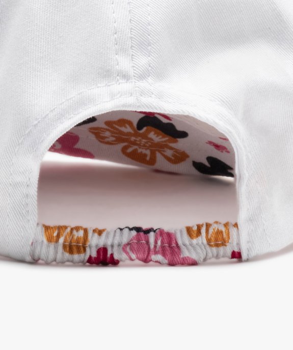 Casquette bébé fille élastiquée à fleurs et perroquet vue2 - GEMO(BEBE DEBT) - GEMO