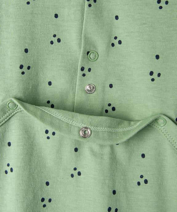 Pyjama dors-bien pont dos imprimé en jersey bébé vue3 - GEMO(BB COUCHE) - GEMO