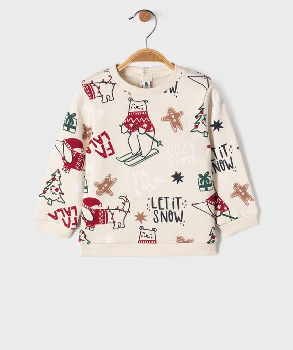 Sweat à motif spécial Noël bébé garçon vue2 - GEMO 4G BEBE - GEMO