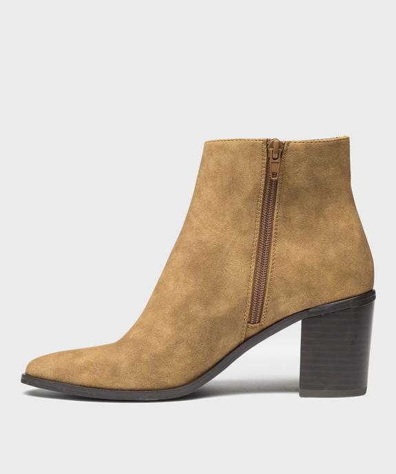 Bottines à bout carré et talon bloc femme - Follow Me vue4 - FOLLOW ME G4G - GEMO