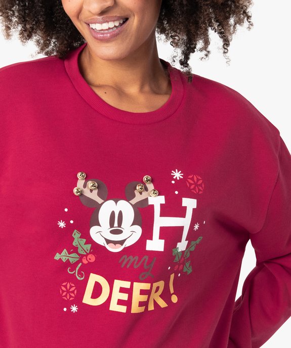 Sweat femme spécial Noël avec motif Mickey - Disney vue2 - DISNEY DTR - GEMO
