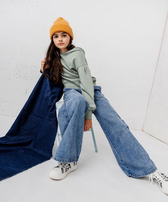 Jean Wide Leg avec taille ajustable fille vue6 - GEMO (JUNIOR) - GEMO