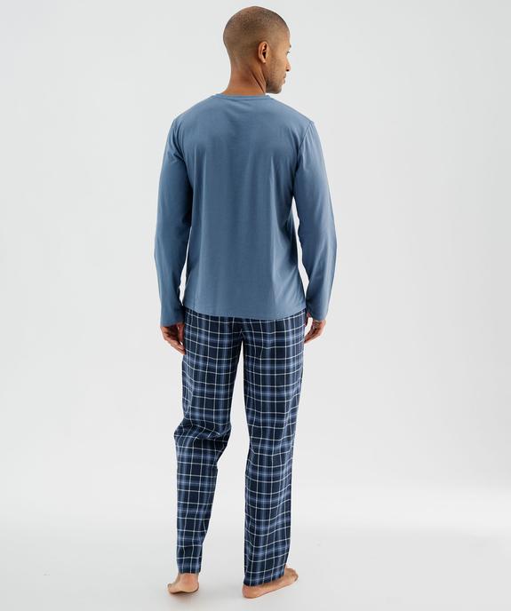 Pyjama avec pantalon à carreaux homme vue3 - GEMO(HOMWR HOM) - GEMO