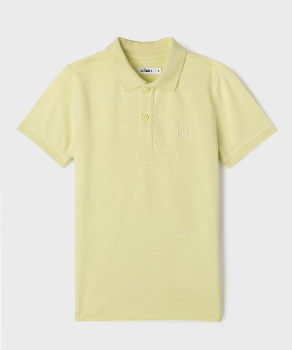 Polo manches courtes brodé garçon vue5 - GEMO (ENFANT) - GEMO