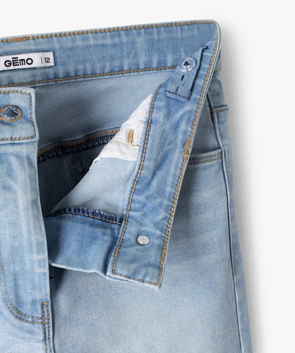 Jean fille coupe ultra skinny taille haute vue2 - GEMO 4G FILLE - GEMO