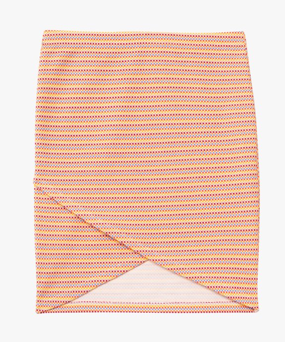 Jupe femme imprimée forme tube effet portefeuille vue4 - GEMO(FEMME PAP) - GEMO