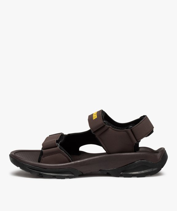 Sandales homme sport à scratch et détails fluo– Koh-Lanta vue3 - KOH-LANTA - GEMO