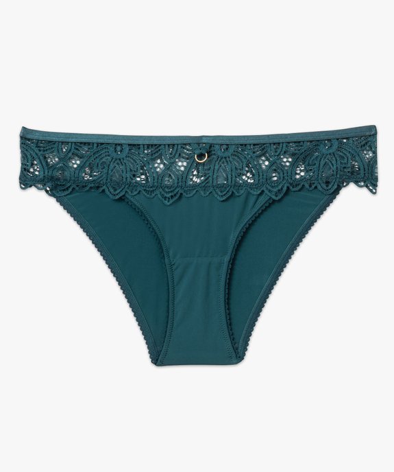 Culotte en microfibre et dentelle femme vue4 - GEMO(HOMWR FEM) - GEMO