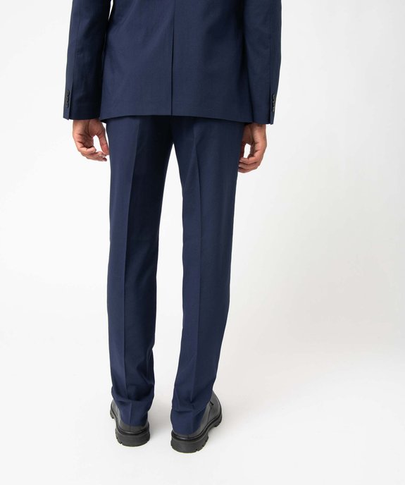 Pantalon de costume homme en toile coupe droite vue3 - GEMO (HOMME) - GEMO