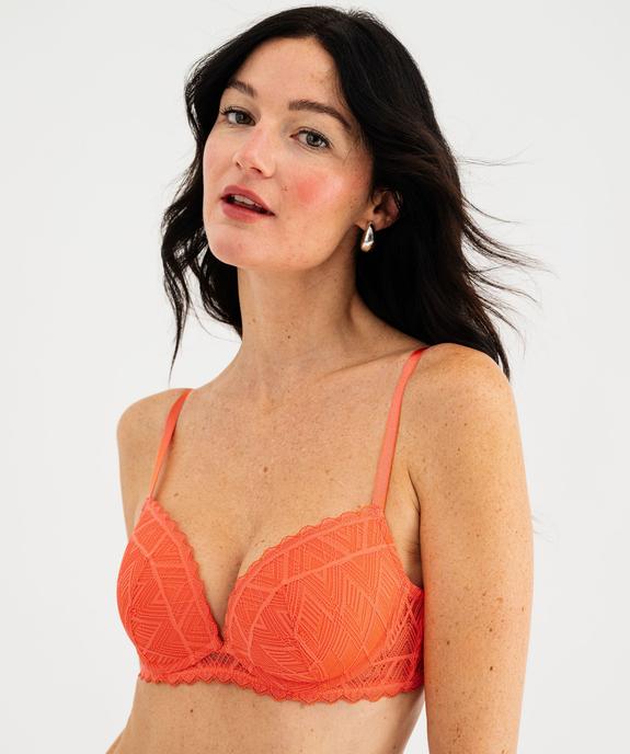Soutien-gorge push-up à armatures en dentelle vue2 - GEMO(HOMWR FEM) - GEMO