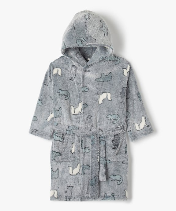 Robe de chambre garçon avec capuche et motifs renards vue1 - GEMO (ENFANT) - GEMO