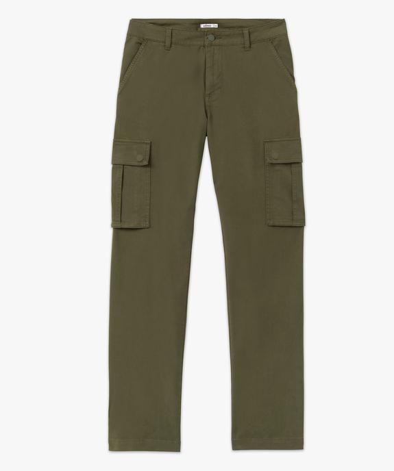 Pantalon cargo en coton stretch homme vue4 - GEMO 4G HOMME - GEMO