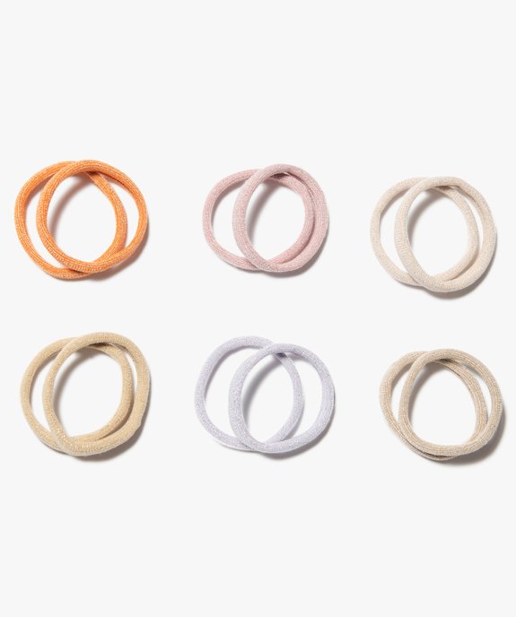 Élastiques à cheveux femme en mousse pailletés  (lot de 12) vue1 - GEMO (ACCESS) - GEMO
