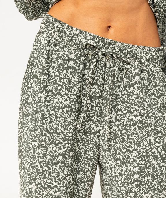 Pantalon large en maille fluide fleurie femme vue2 - GEMO(FEMME PAP) - GEMO