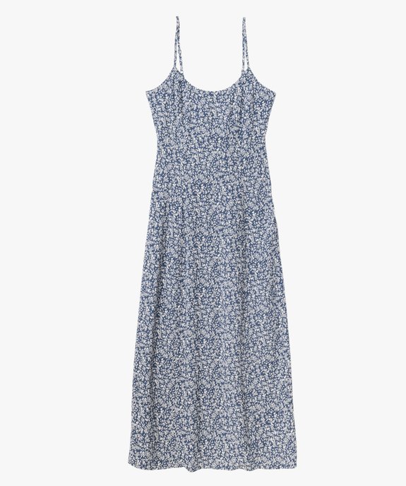 Robe longue et fendue à bretelles en viscose femme vue4 - GEMO(FEMME PAP) - GEMO