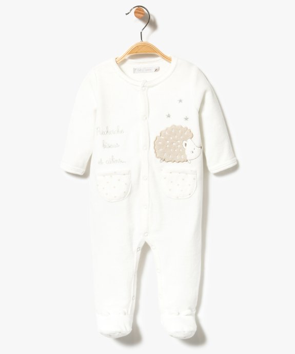 Pyjama Bebe Mixte En Velours Gemo
