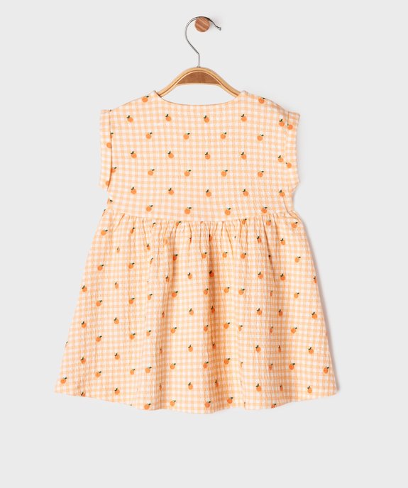 Robe bébé fille avec haut boutonné et jupe large vue5 - GEMO(BEBE DEBT) - GEMO