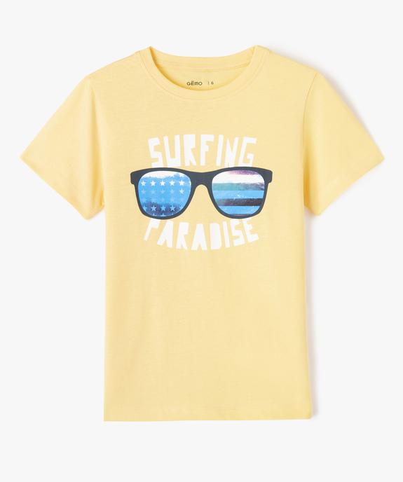 Tee-shirt manches courtes inspiration surf garçon vue1 - GEMO (ENFANT) - GEMO