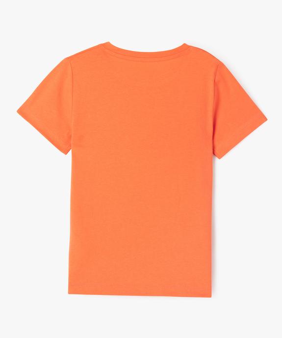 Tee-shirt bicolore à poche garçon vue3 - GEMO (ENFANT) - GEMO