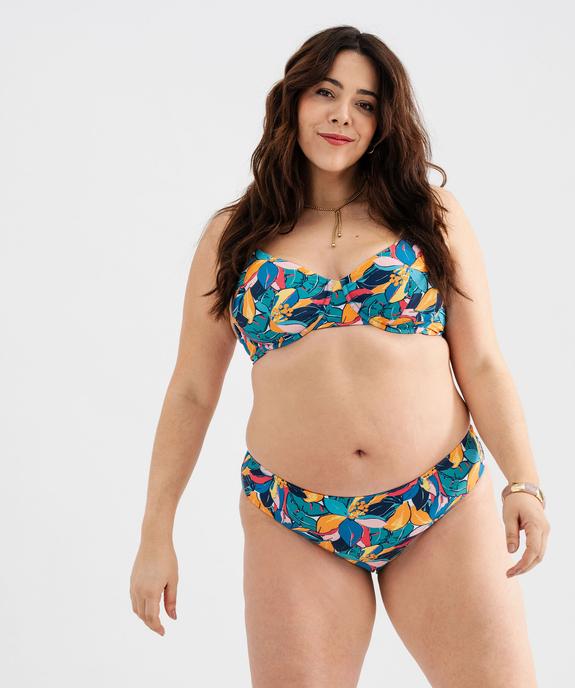 Haut de maillot de bain emboitant fleuri femme grande taille vue7 - GEMO (PLAGE) - GEMO