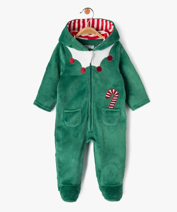Surpyjama chaud et doux à capuche spécial Noël bébé vue1 - GEMO(BB COUCHE) - GEMO