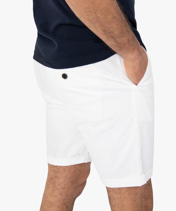 Bermuda homme en toile extensible 5 poches coupe chino vue2 - GEMO (HOMME) - GEMO