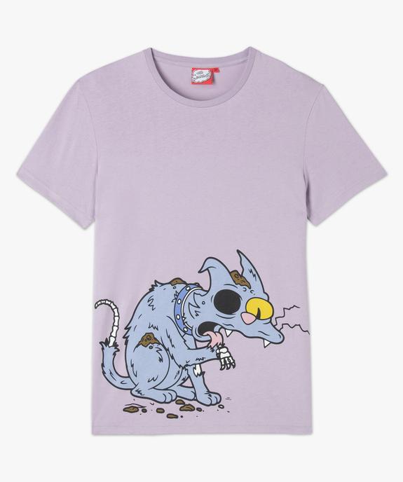 Tee-shirt manches courtes en coton imprimé homme - Les Simpsons vue4 - SIMPSONS - GEMO