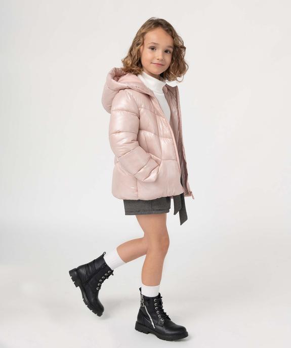 Blouson fille matelassé doublé polaire à motifs vue6 - GEMO 4G FILLE - GEMO