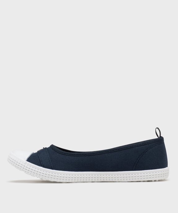 Ballerines en toile avec bout renforcé femme vue4 - FOLLOW ME - GEMO