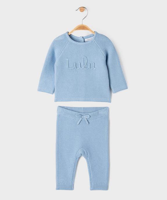Ensemble 2 pièces en maille bébé : pull et pantalon - LuluCastagnette vue3 - LULU CASTAGNETTE GEMO FOR GOOD - GEMO