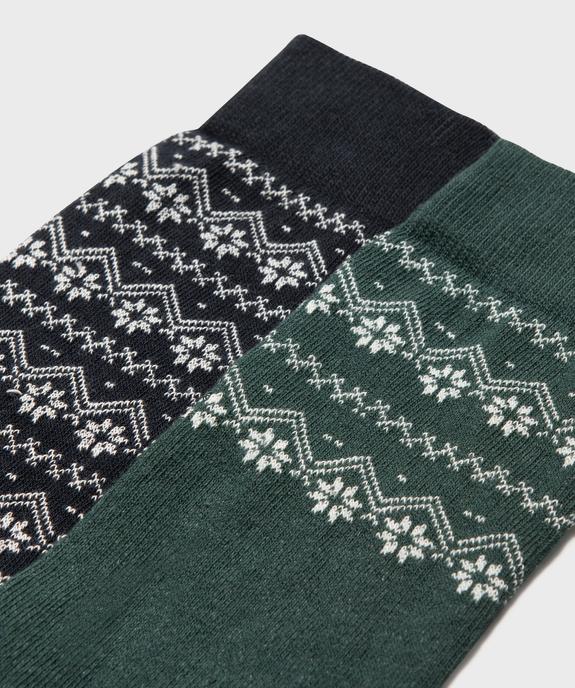 Chaussettes avec motifs hiver homme (lot de 2) vue2 - GEMO(HOMWR HOM) - GEMO
