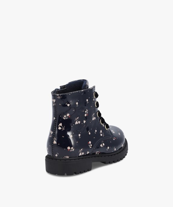Bottines bébé fille vernies à lacets et semelle crantée vue4 - GEMO(BEBE DEBT) - GEMO