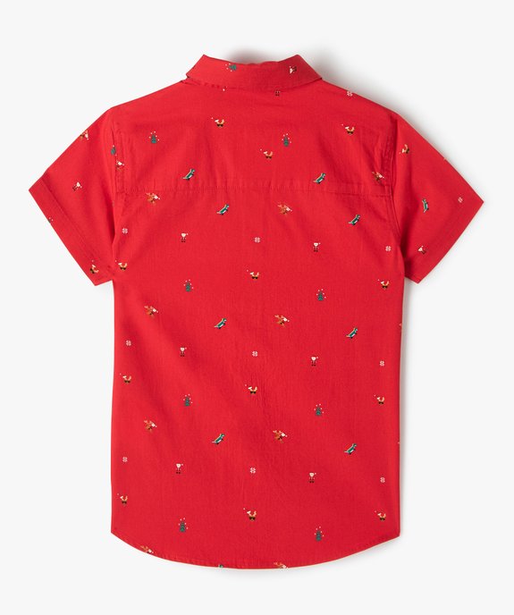 Chemise garçon à manches courtes spéciale Noël avec noeud papillon vue3 - GEMO (ENFANT) - GEMO