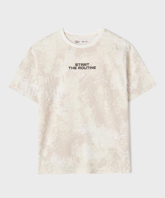 Tee-shirt manches courtes imprimé coupe oversize garçon vue1 - GEMO 4G GARCON - GEMO
