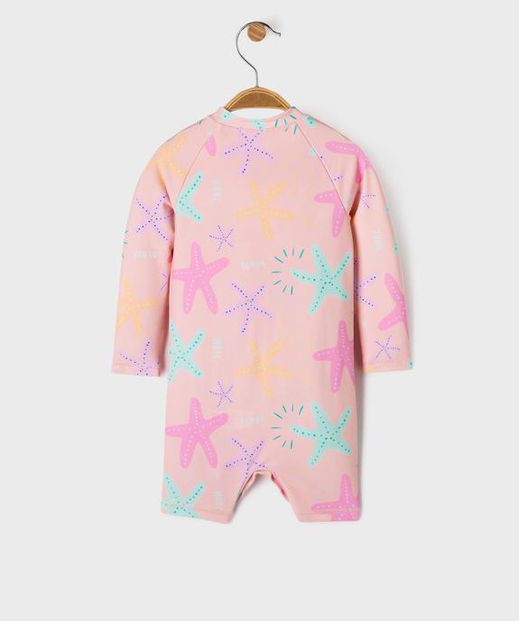 Maillot de bain combinaison anti UV à motifs étoiles de mer bébé fille vue4 - GEMO(BEBE DEBT) - GEMO