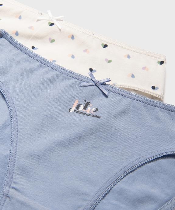 Culottes en coton stretch imprimées fille (lot de 3) vue2 - GEMO 4G FILLE - GEMO