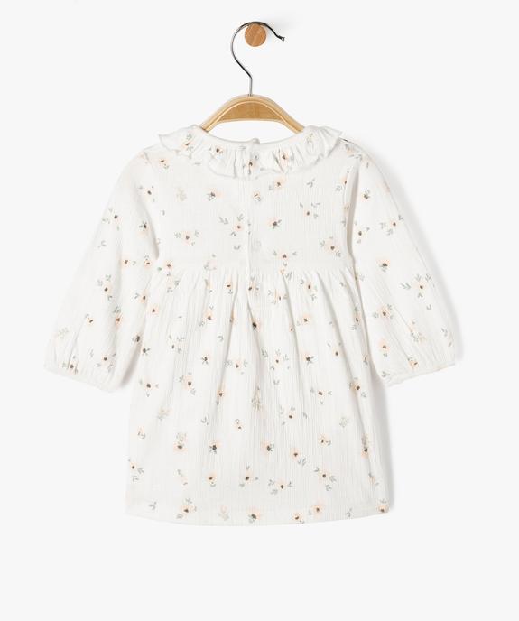 Robe à motifs fleuris avec body intégré bébé fille vue5 - GEMO 4G BEBE - GEMO