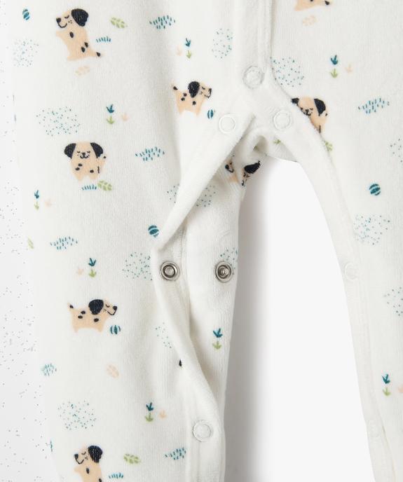 Pyjama dors-bien en velours imprimé avec ouverture devant bébé vue3 - GEMO(BB COUCHE) - GEMO