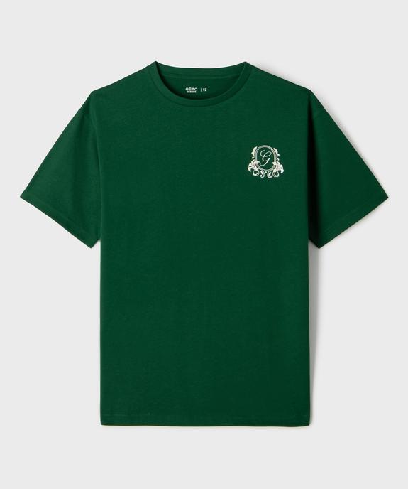 Tee-shirt manches courtes motif poitrine et dos garçon vue1 - GEMO 4G GARCON - GEMO