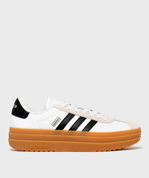 Baskets en cuir VL Court bold avec semelle plateforme femme - Adidas vue1 - ADIDAS - GEMO