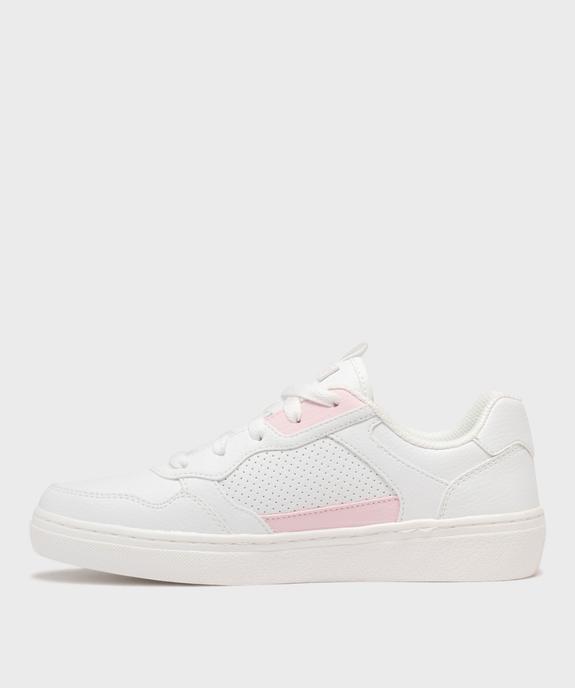 Baskets basses en matière vegan et semelle à mémoire de forme femme - Skechers vue4 - SKECHERS - GEMO