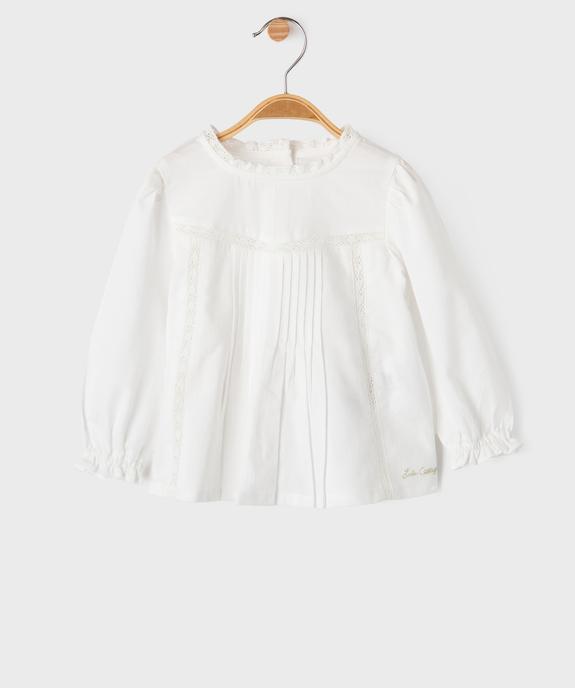 Chemise avec détails brodés bébé fille - LuluCastagnette vue2 - LULUCASTAGNETTE - GEMO