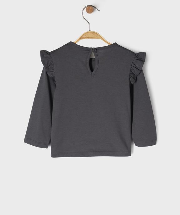 Tee-shirt manches longues à motif ballerine bébé fille vue3 - GEMO 4G BEBE - GEMO