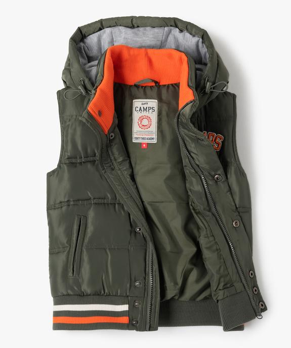 Blouson garçon sans manches matelassé - Camps United   vue3 - CAMPS UNITED - GEMO