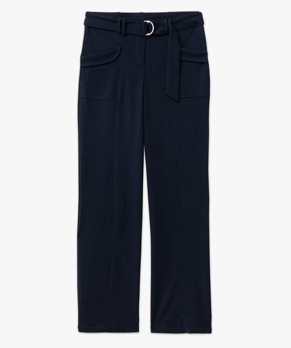 Pantalon droit en maille fluide à ceinture femme vue4 - GEMO(FEMME PAP) - GEMO