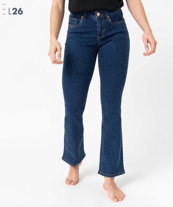 Jean petite longueur coupe bootcut femme - L26 vue1 - GEMO 4G FEMME - GEMO