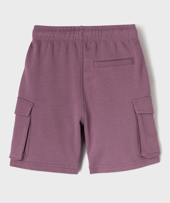 Bermuda cargo en maille French Terry garçon vue3 - GEMO (ENFANT) - GEMO